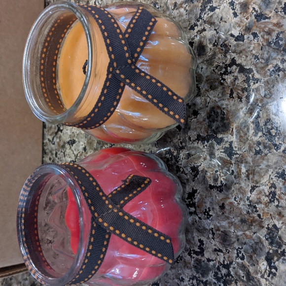 Mini Candle Pumpkin Jar Set Partylite Pack Autumn Fall Spice Cider Apple Orchard - Picture 5 of 5